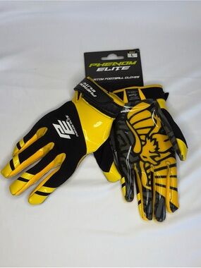 Men's Football Gloves - Yellow/Black